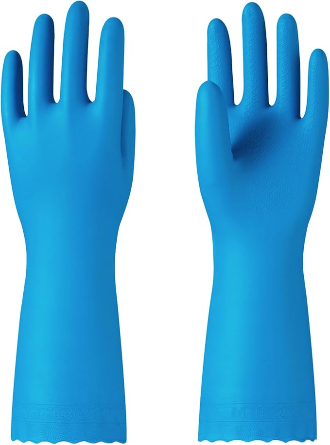 PACIFIC Cleaning Gloves with Latex free, Dishwashing Kitchen Gloves with Cotton by PACIFICPPE