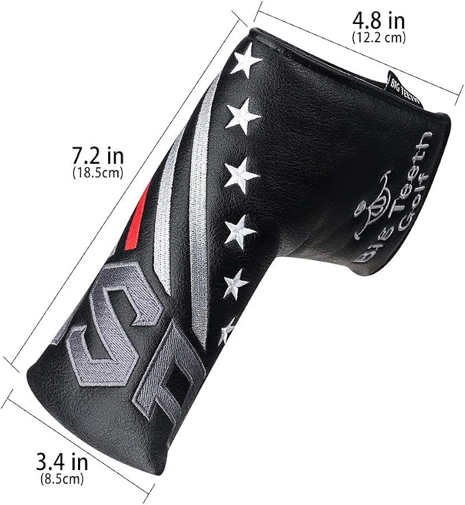 Big Teeth Golf Cover USA Stripe and Star Headcover Covers, Driver Fairway Wood - Image 3