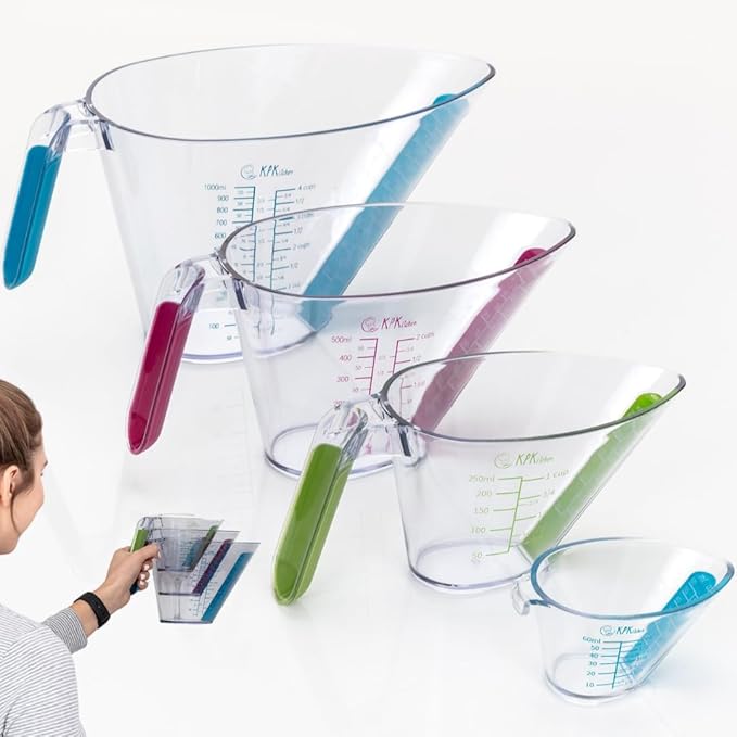 KPKitchen 4-Piece Angled Liquid Measuring Cups Plastic Set by KPKitchen