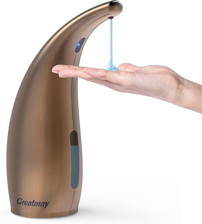 Adjustable Automatic Soap Dispenser Touchless, 4 Adjustable Levels Touchless by Greatmay
