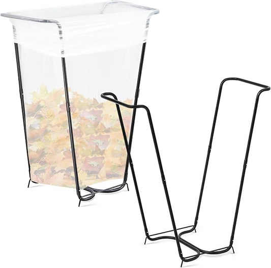 Gisafai 2 Pieces Metal Leaf Bag Holder Stand Portable Trash Bag Holder Frame by Gisafai