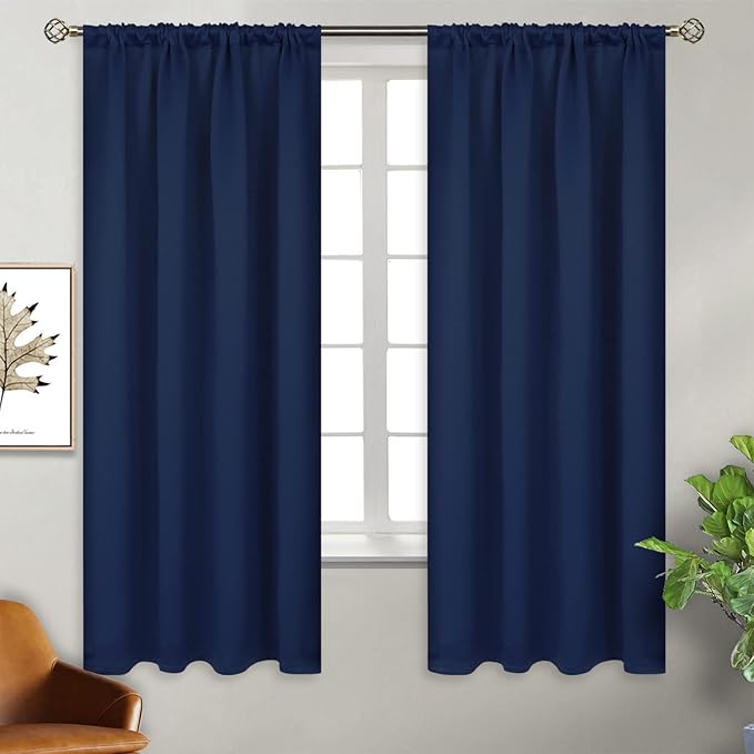 BGment Rod Pocket 63 Inch Long Blackout Curtains - Image 6
