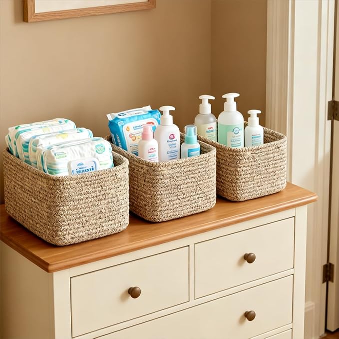 Small Cotton Rope Basket – Storage Bin - Image 5