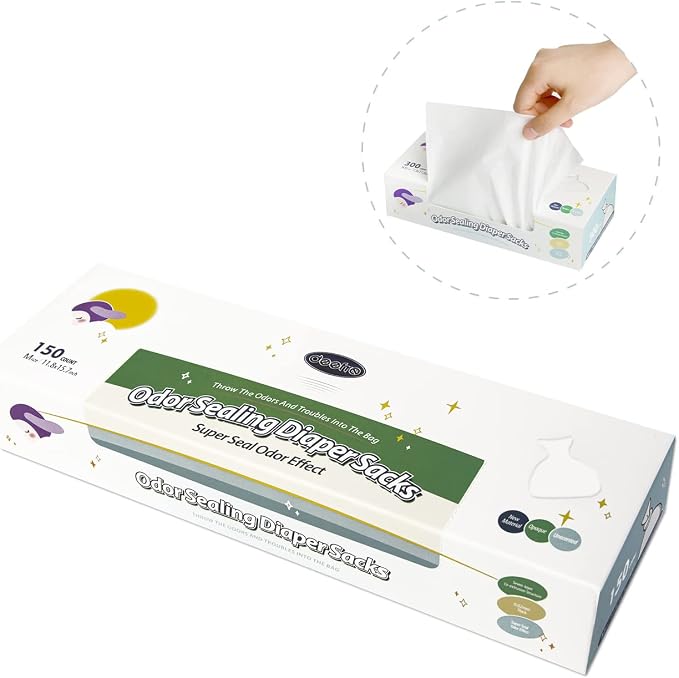 Odor Sealing Disposable Diaper Bags XS/300 Count Diaper Sacks Scented Diaper by deefre