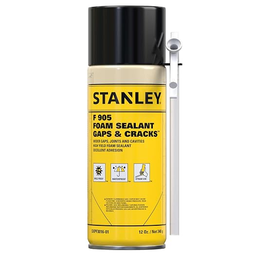 Stanley F905 Gaps & Cracks Sealant – Polyurethane Spray Foam Insulation by STANLEY