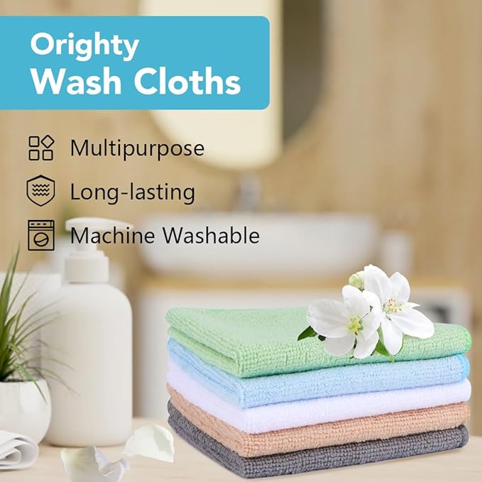 Orighty Wash Cloths Bulk Towels Set 200 Pack, Highly Absorbent and Soft Feel - Image 6