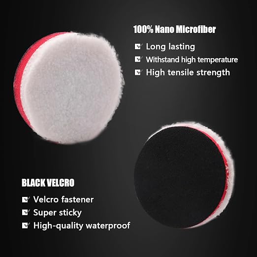SPTA Drill Polishing Pads Kit, Wool Pads, Backing Plate - Image 3
