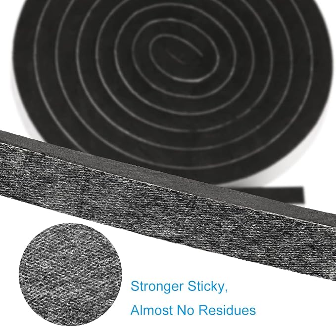 Weather Stripping Door Seal, 1/2 Inch Wide X 3/8 Inch High Density Foam Tape - Image 2