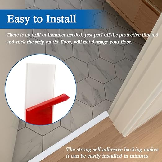 Floor Transition Strip Self Adhesive Floor Cover Strips Laminate 2" Wide Vinyl - Image 3
