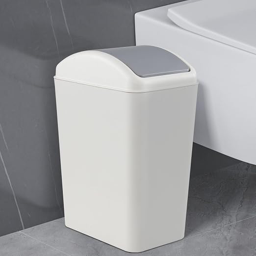 4.5 Gallon Swing Top Garbage Can, Plastic Trash Bin - Image 4