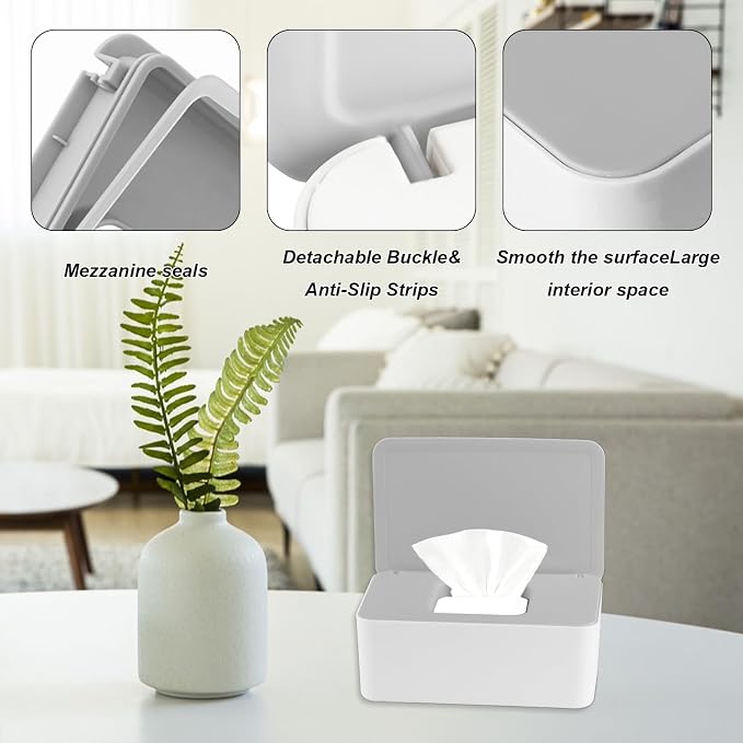 1 Pcs Diaper Wipes Dispenser, Refillable Wipe Container, Wipe Container - Image 3