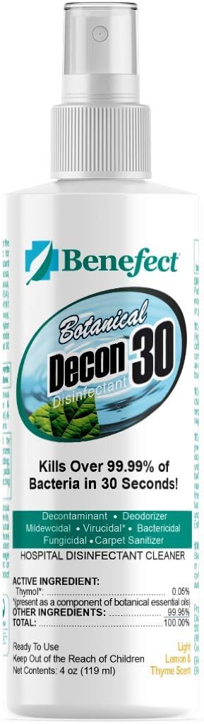 Benefect Botanical Decon 30 Disinfectant Cleaner, 4 oz. Spray Bottle, Light - Image 4