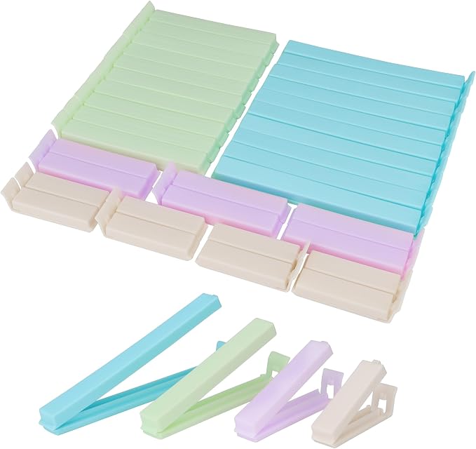 34 Packs Plastic Chip Clips for Food Storage by LVYOUIF
