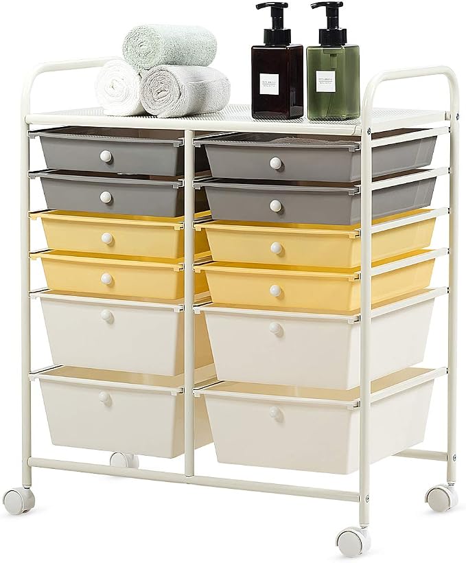 GOFLAME 12-Drawer Rolling Storage Cart, Mobile Utility Cart by GOFLAME