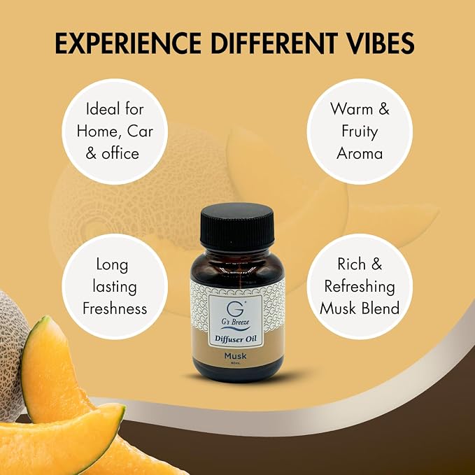 G’s Breeze Musk Diffuser Oil Refill – Warm, Rich & Soothing Musk Scent – Ideal - Image 4