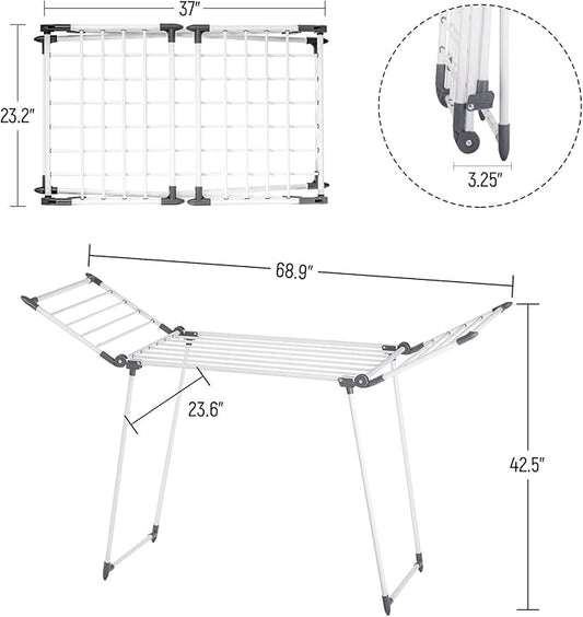 Clothes Drying Rack, Gullwing Laundry Rack, Collapsible, Space-Saving Laundry - Image 2