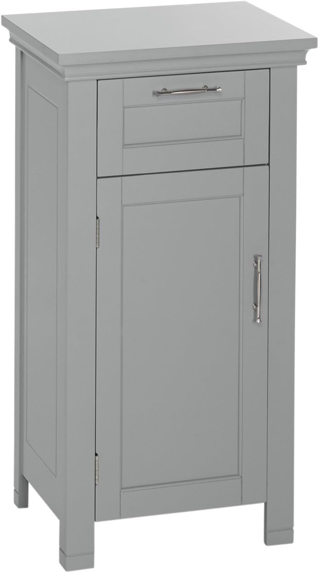 RiverRidge 06-076 Home Somerset Collection Single Door Floor Cabinet, Gray, N...