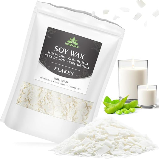 Soy Wax Flakes, Waxcanpy Natural Candle Wax, Organic Soy Wax by Waxcanpy