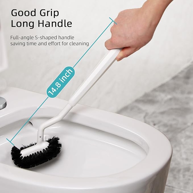 HAMITOR Toilet Bowl Brush Holder Set: 3 Pack Bathroom Deep Cleaning Toilet - Image 5