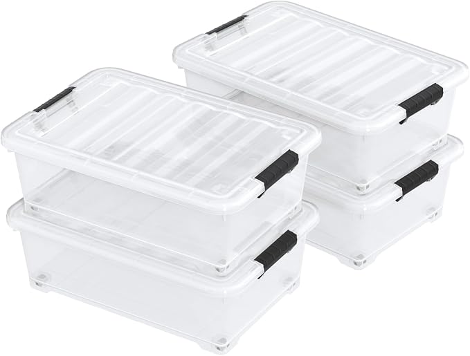 20 Quart Clear Plastic Under Bed Storage Bin - Image 7