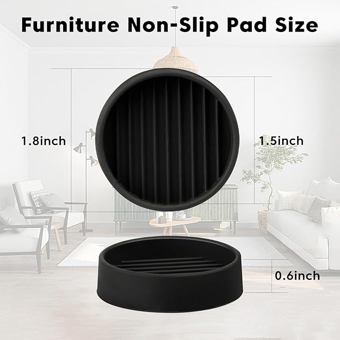 Rubber Furniture Pads Non Slips Furniture Casters Cup Chair Leg Floor Protectors - Image 2