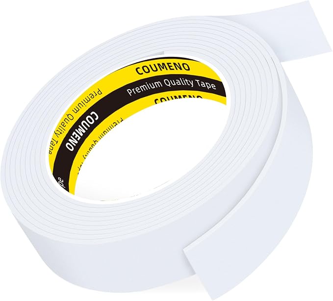 EVA Single-Sided Adhesive White Foam Tape, Single-Sided Sealing Strip Foam Pad by COUMENOAdhesivetape