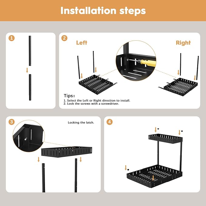 REALINN Under Sink Organizer, 2 Tier Expandable Under Cabinet Organizer - Image 7