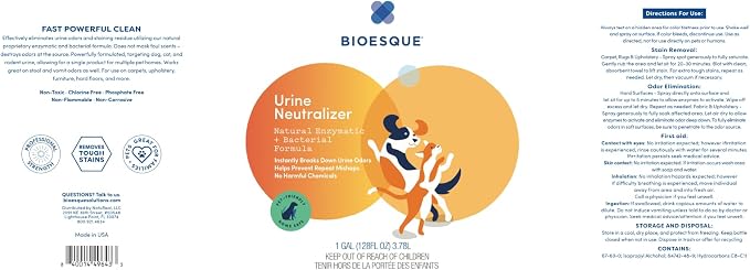 Bioesque Urine Neutralizer, Pet-Friendly Natural Enzymatic & Bacterial Formula - Image 7