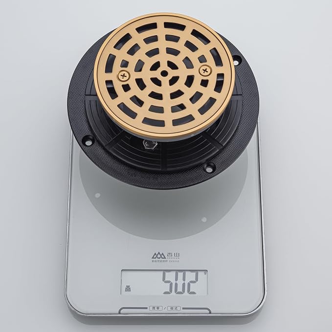 RANDOM Round Shower Drain SUS304 Stainless Steel Champagne Bronze Shower Drain - Image 6