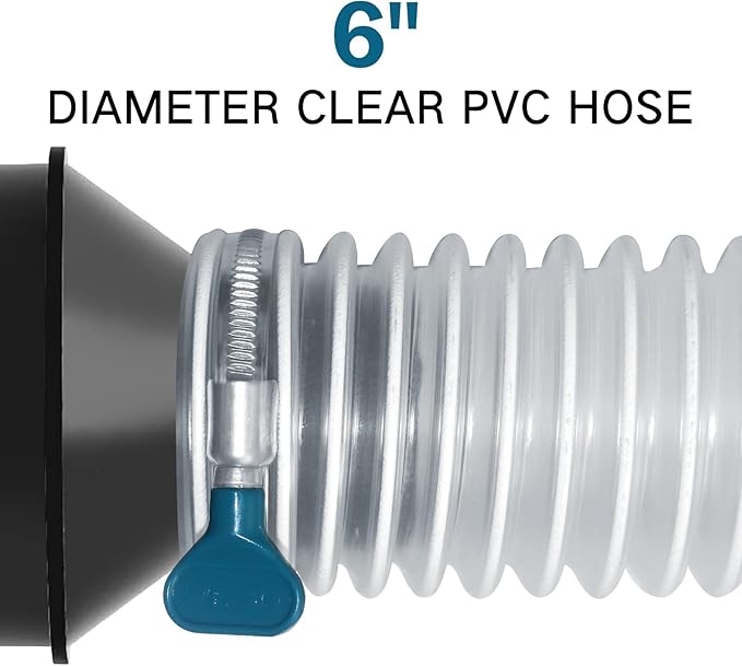 PVC Dust Collection Hose 6" x 5'- Heavy PVC Fume Collection Hose - Image 5