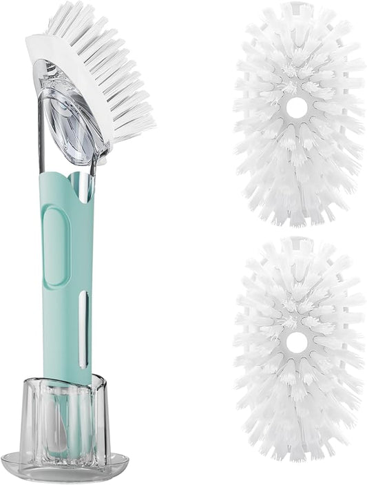 Soap Dispensing Replacement Dish Brush Storage Set by RIMAY