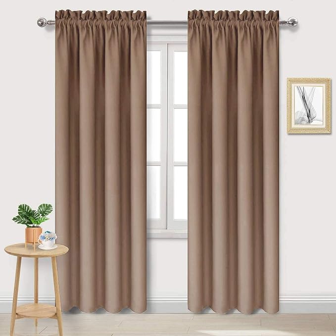 DWCN Blackout Curtains Room Darkening Thermal Insulated Bedroom Curtains Window by DWCN