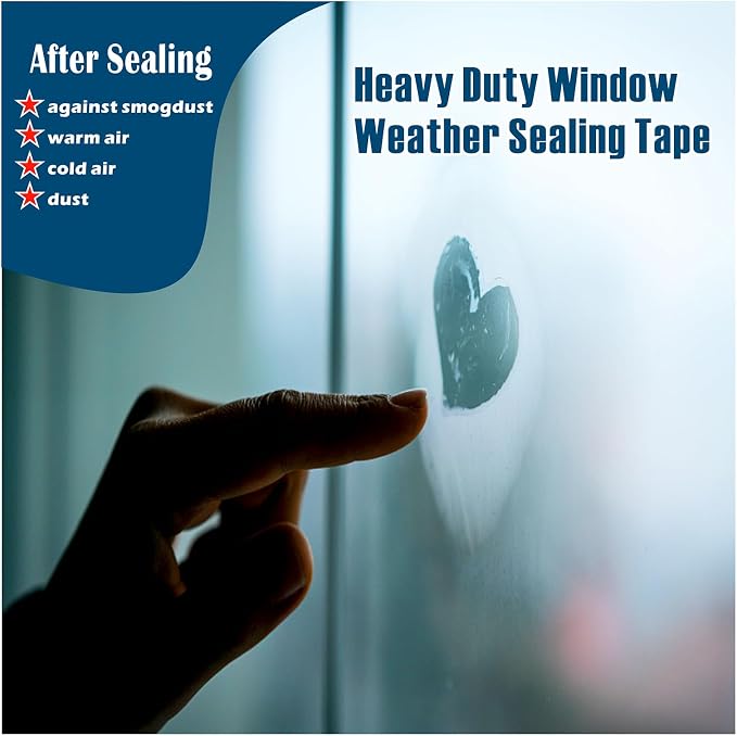 Transparent Weather Sealing Tape, 3-Inch x 85FT, Windows and Shower Glass Gaps - Image 5