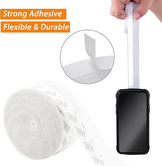 39.37 Ft Door Weather Stripping Door Seal Strip Tape, Silicone Door Draft - Image 3