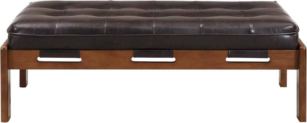Christopher Knight Home Penley Modern Rectangular Faux Leather Upholstered Li...