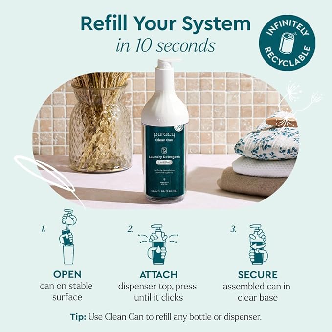Puracy Liquid Laundry Detergent Clean Can Refill - Image 4