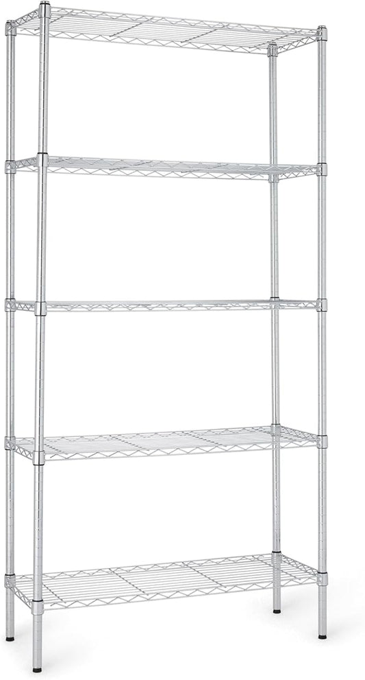 Amazon Basics 5-Shelf Adjustable Heavy Duty Steel Wire Rack Storage Shelving by AmazonBasics