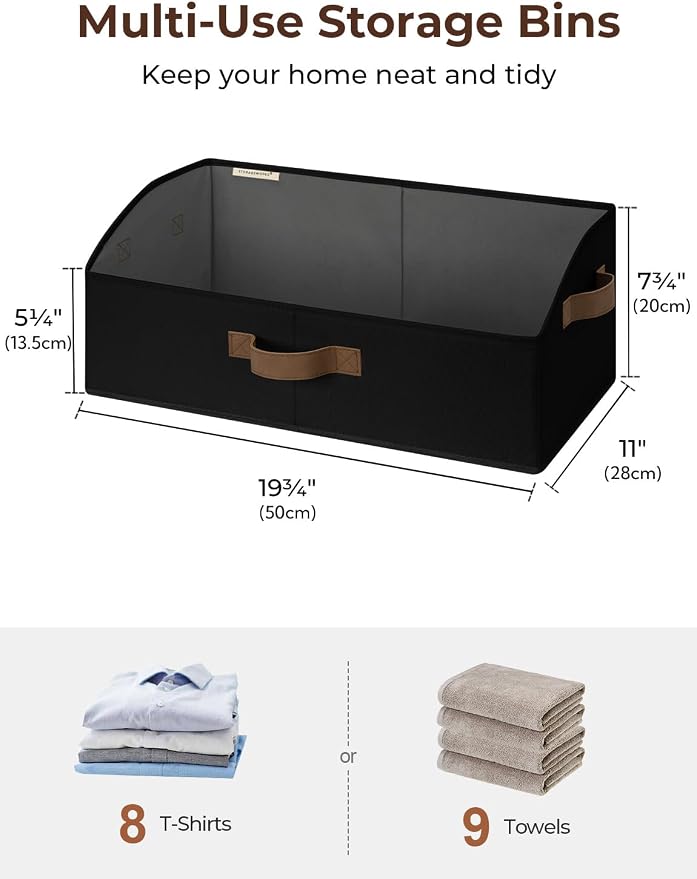 StorageWorks Closet Storage Bins, Trapezoid Organizer Box - Image 2