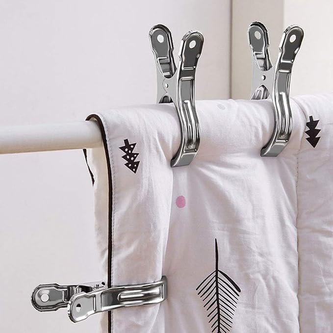 Large Heavy Duty Metal Clothespins 6 Packs Stainless Steel Clothespin, Big - Image 6