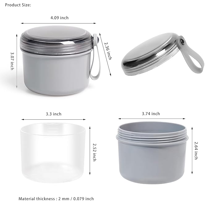 Large Denture Bath Cup No Leak Denture Case Retainer Cleaner Case Complete - Image 5