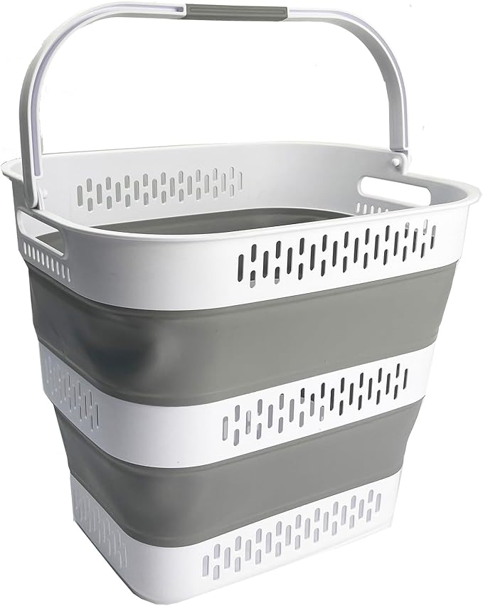 SAMMART 40L Collapsible Plastic Laundry Basket by SAMMART