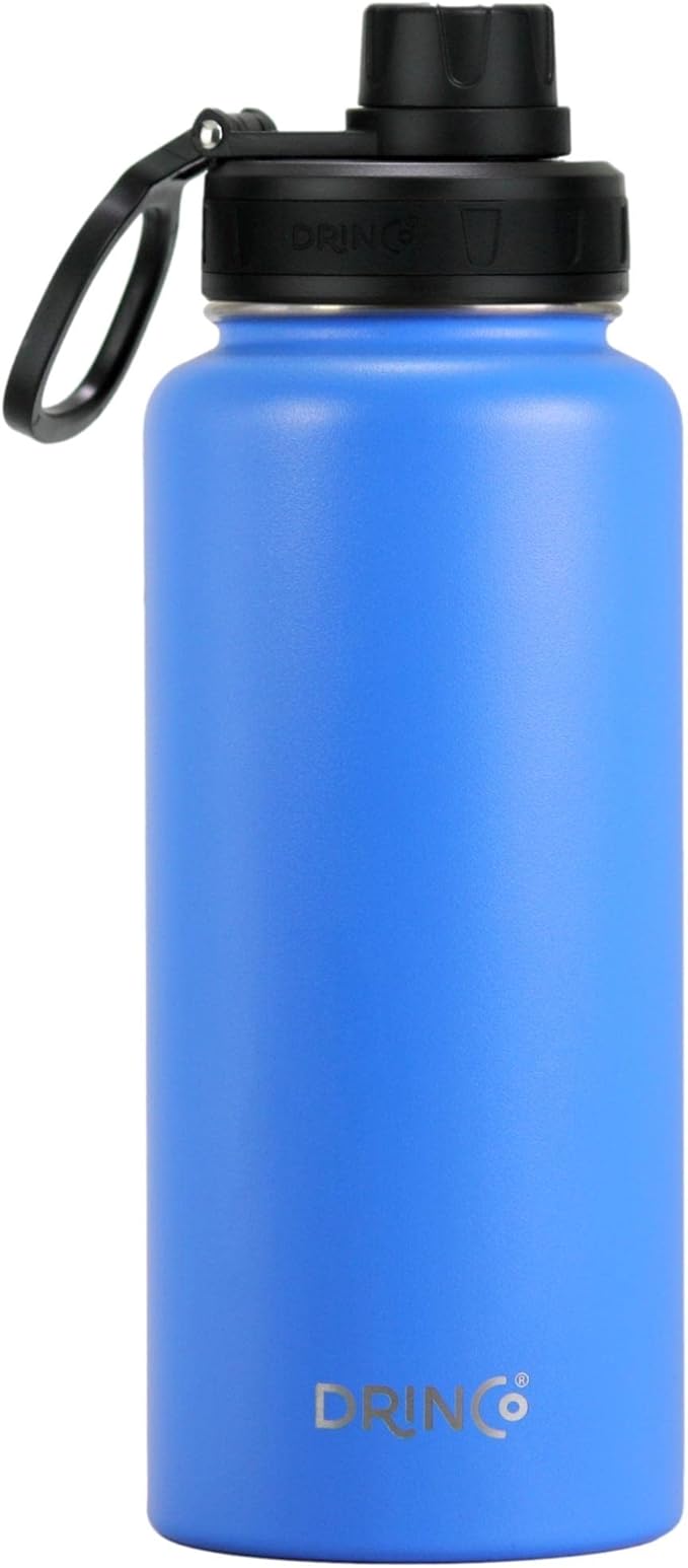 DRINCO Stainless Steel Water Bottle Spout Lid Vacuum Insulated Double Wall by Drinco