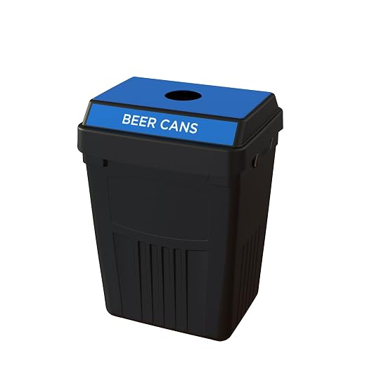 Flex E Bin FX50A-BK1-BC-BE, Made from Recycled Plastic. Indoor and Outdoor by CleanRiver
