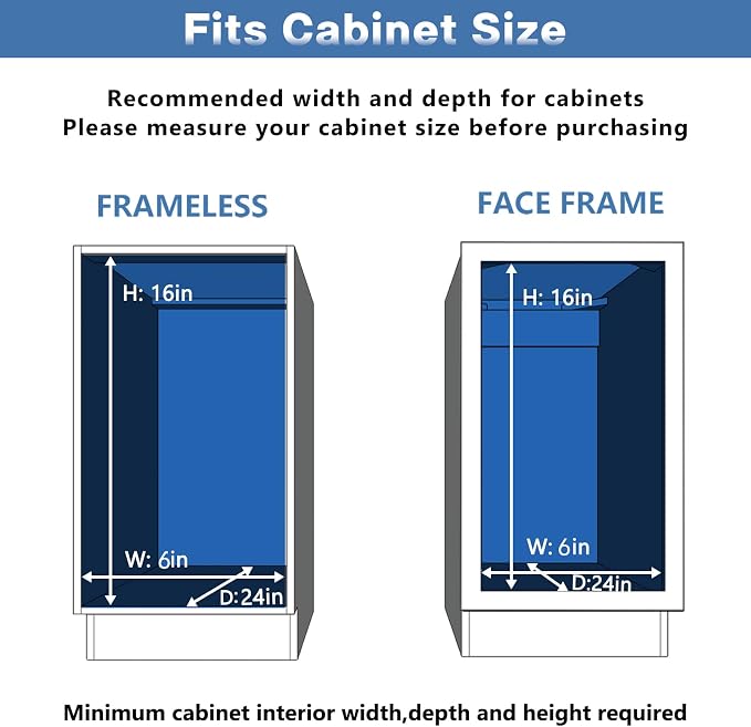 LOVMOR 2 Tier 5½" W x 21½" D, Individual Pull Organizer Kitchen Cabinet Storage - Image 4