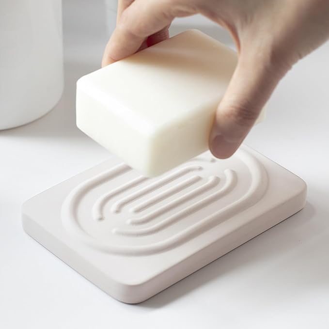 Diatomite Soap Dish for Kitchen Organizer, Quick Dry Sink Caddy Holder for by Coengwui