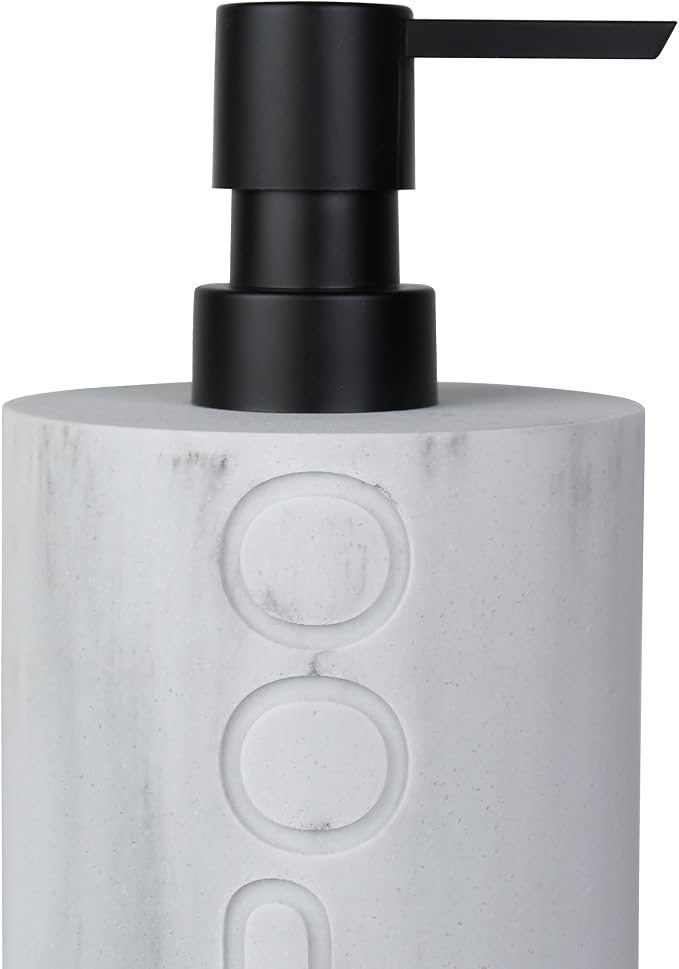 Matte White Shampoo Dispenser Modern Refillable Pump Bottle - Image 5