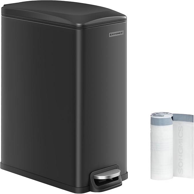 SONGMICS Slim Trash Can, 13-Gallon Garbage Can by SONGMICSbySONGMICSHOME