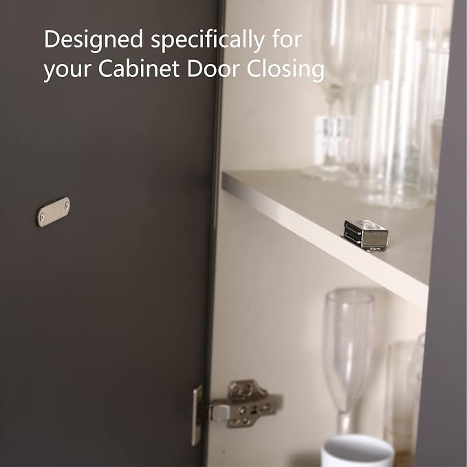 Mousike Cabinet Magnets 30lb Stainless Steel Magnetic Door Catch - Image 6