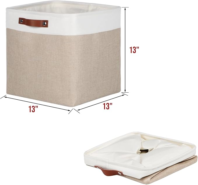 Univivi 4 PC 13 Inch Cube Storage Baskets - Image 4