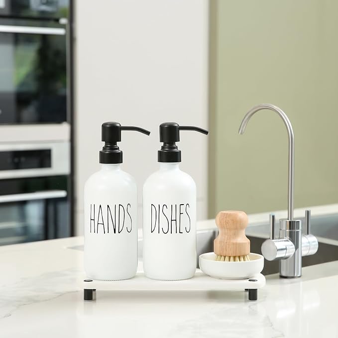 MOMEEMO White Soap Dispenser Set Comes - Image 7